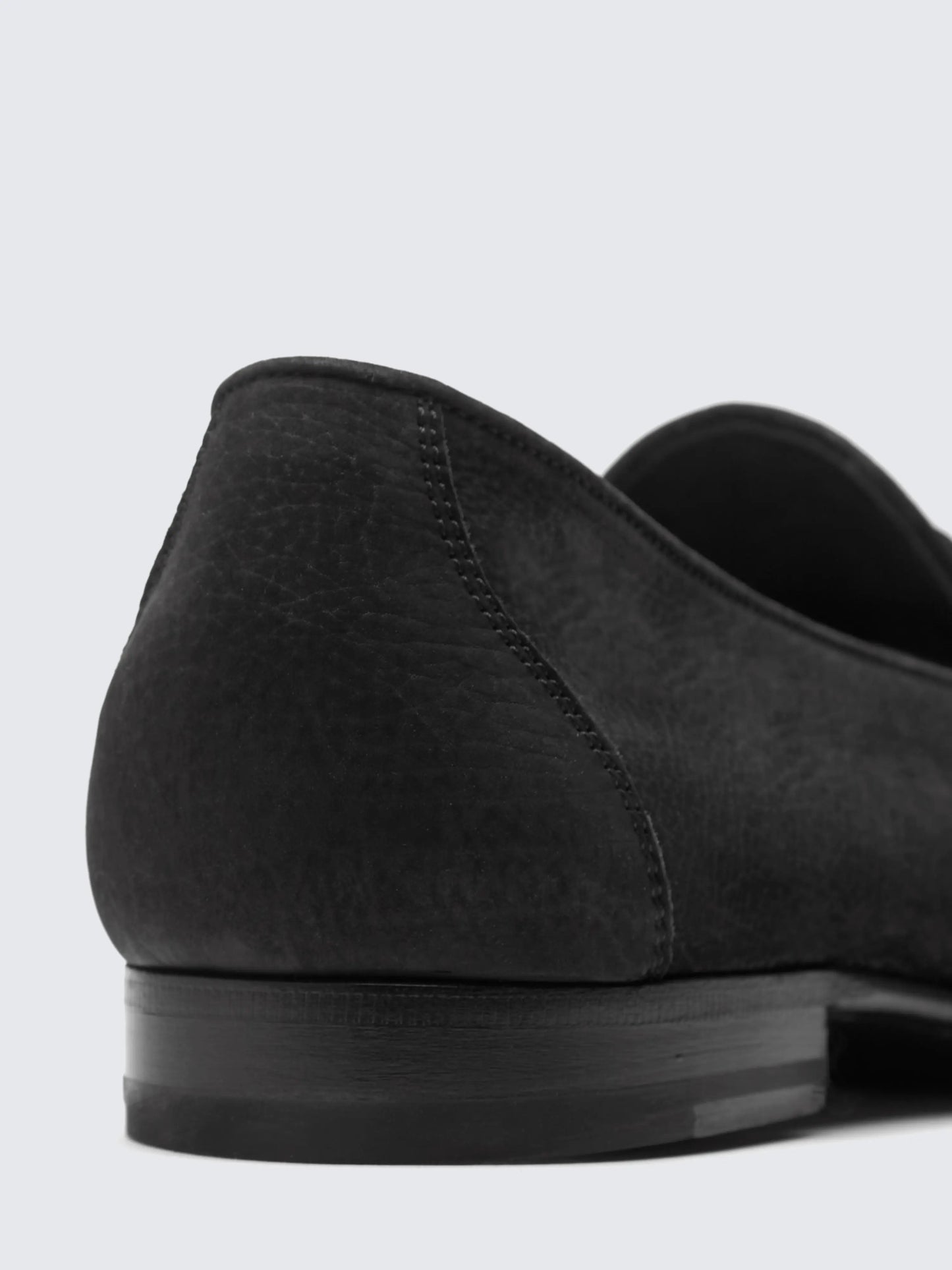 Black Nubuck Appia Penny Loafers